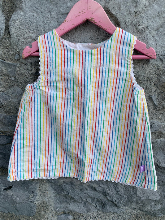 Rainbow stripes top   2-3y (92-98cm)