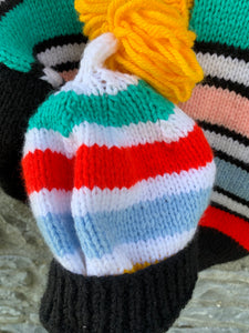 Stripy cardigan with a hat   4-5y (104-110cm)