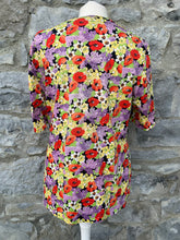 Load image into Gallery viewer, 80s floral button up top  uk 12
