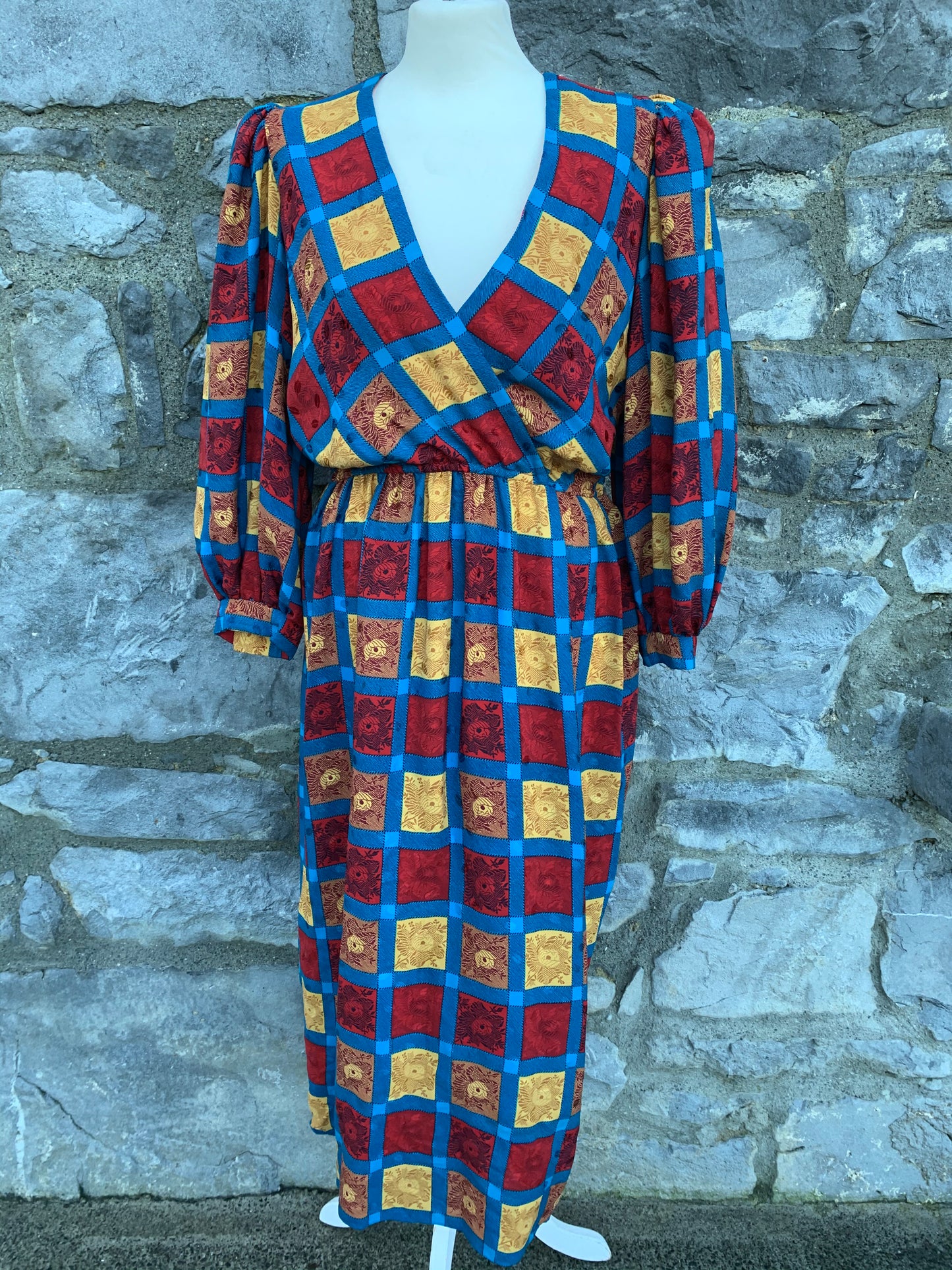 Diane Dickinson big check dress uk 10