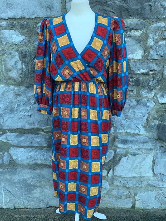 Diane Dickinson big check dress uk 10