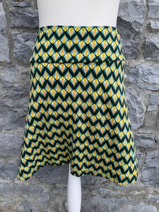 Green patterned skirt   uk 8-10