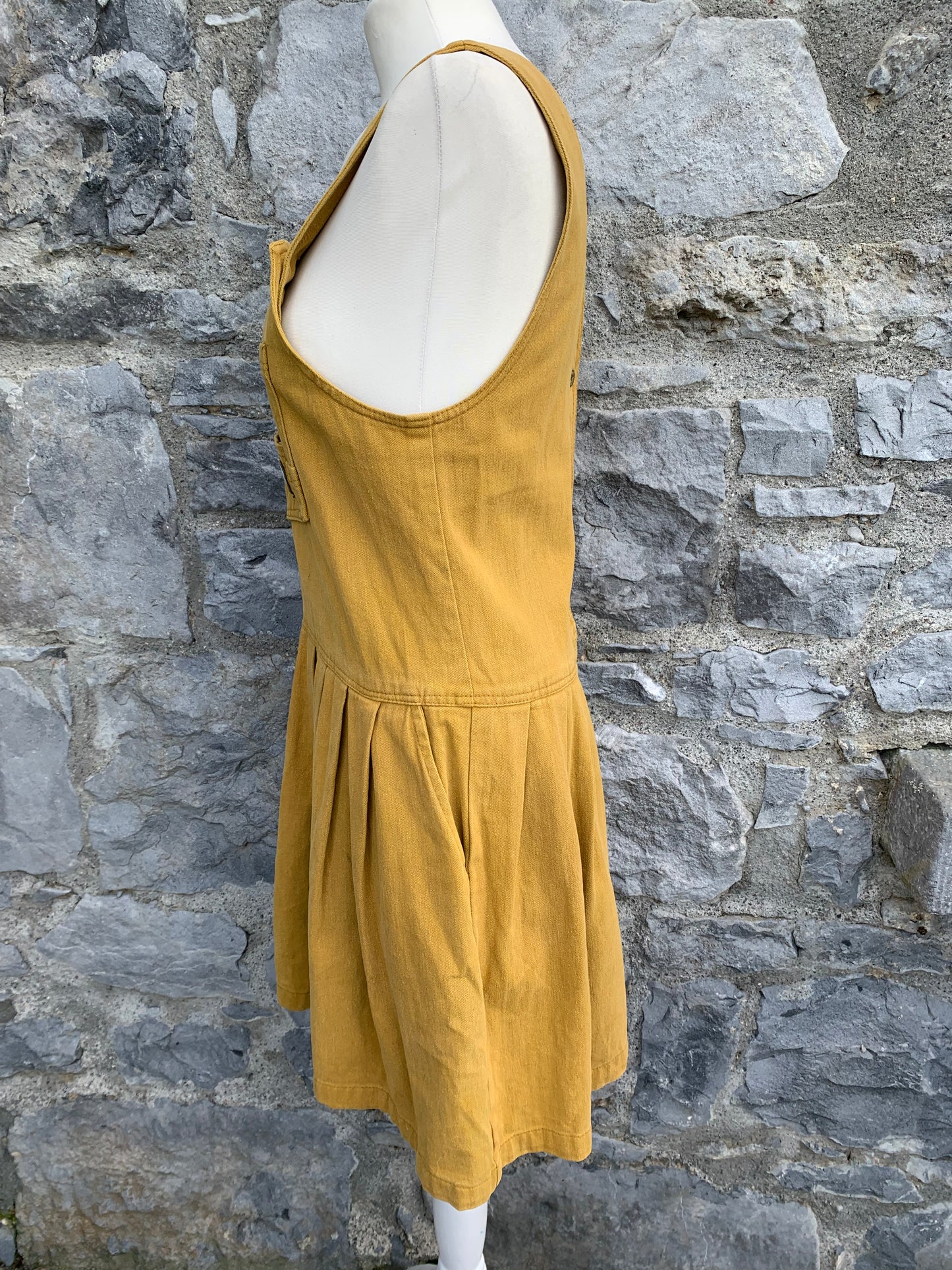 Mustard denim pinafore  uk 8