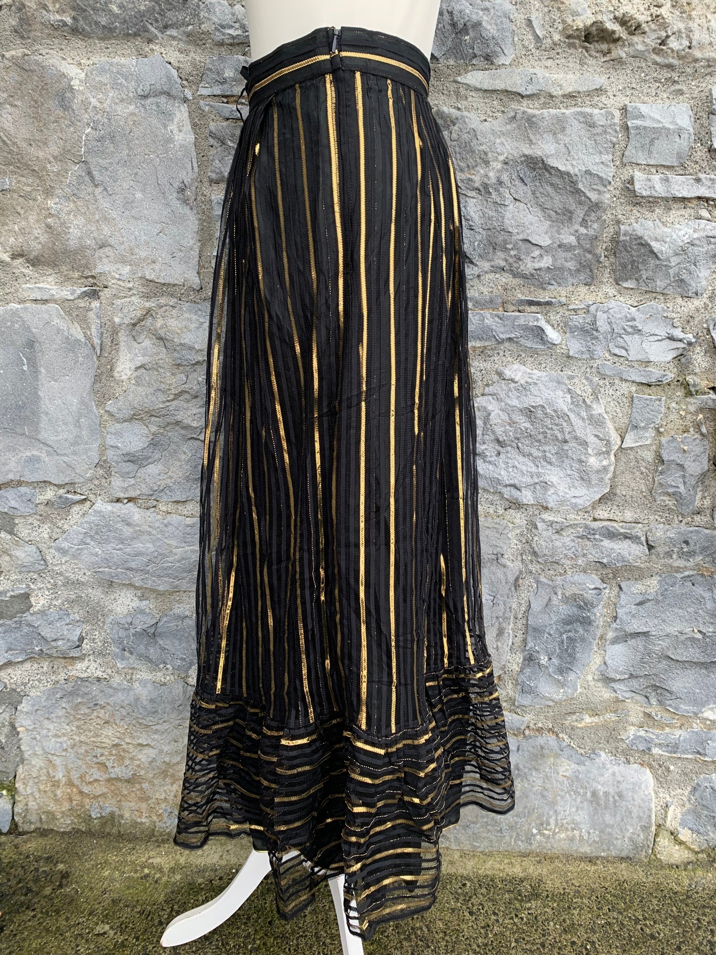 Gold stripes skirt uk 6-8