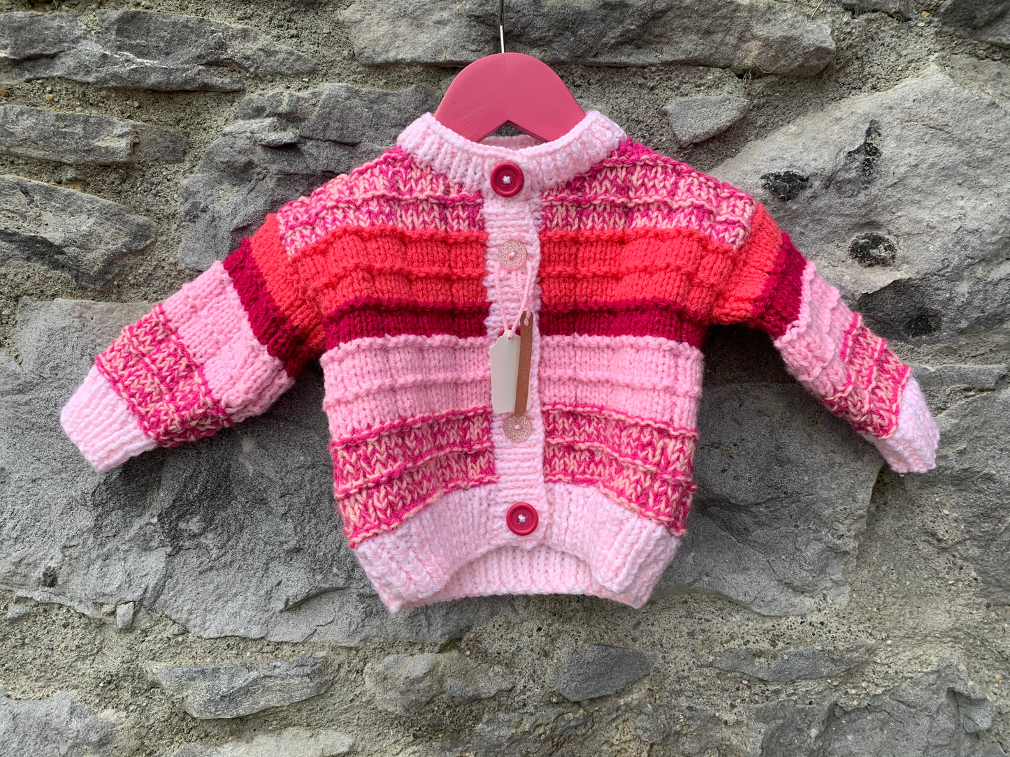 Pink glittery cardigan   6-9m (68-74cm)