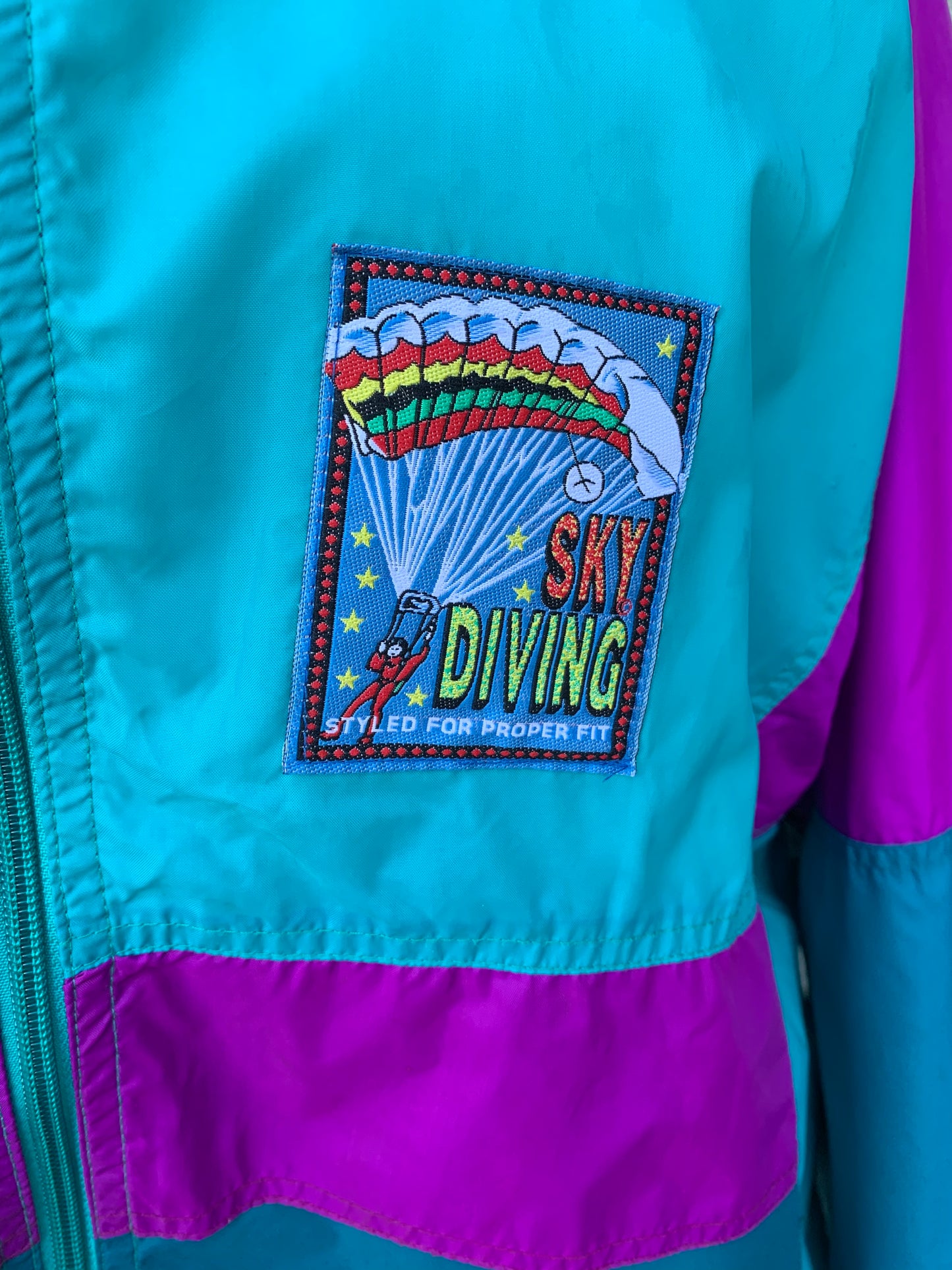 Marcel Clair 80s teal windbreaker    uk 16-18