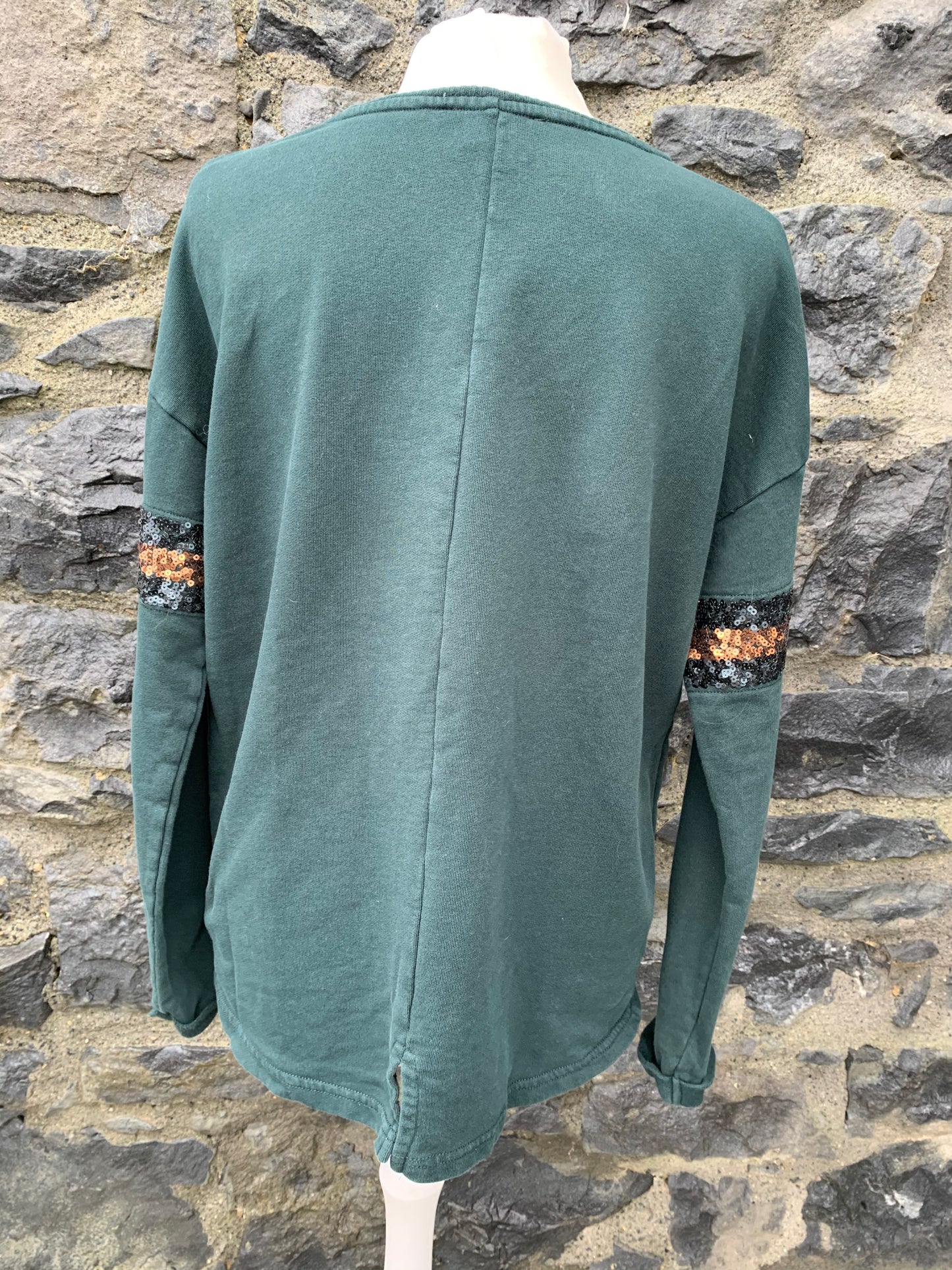 Green oversized sweatshirt  uk 12