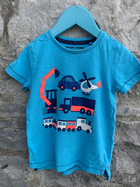 Navy cars T-shirt  18-24m (86-92cm)