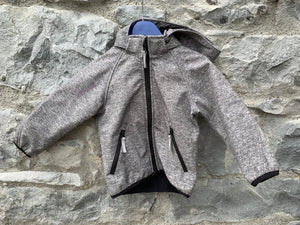 Grey softshell jacket  18-24m (86-92cm)