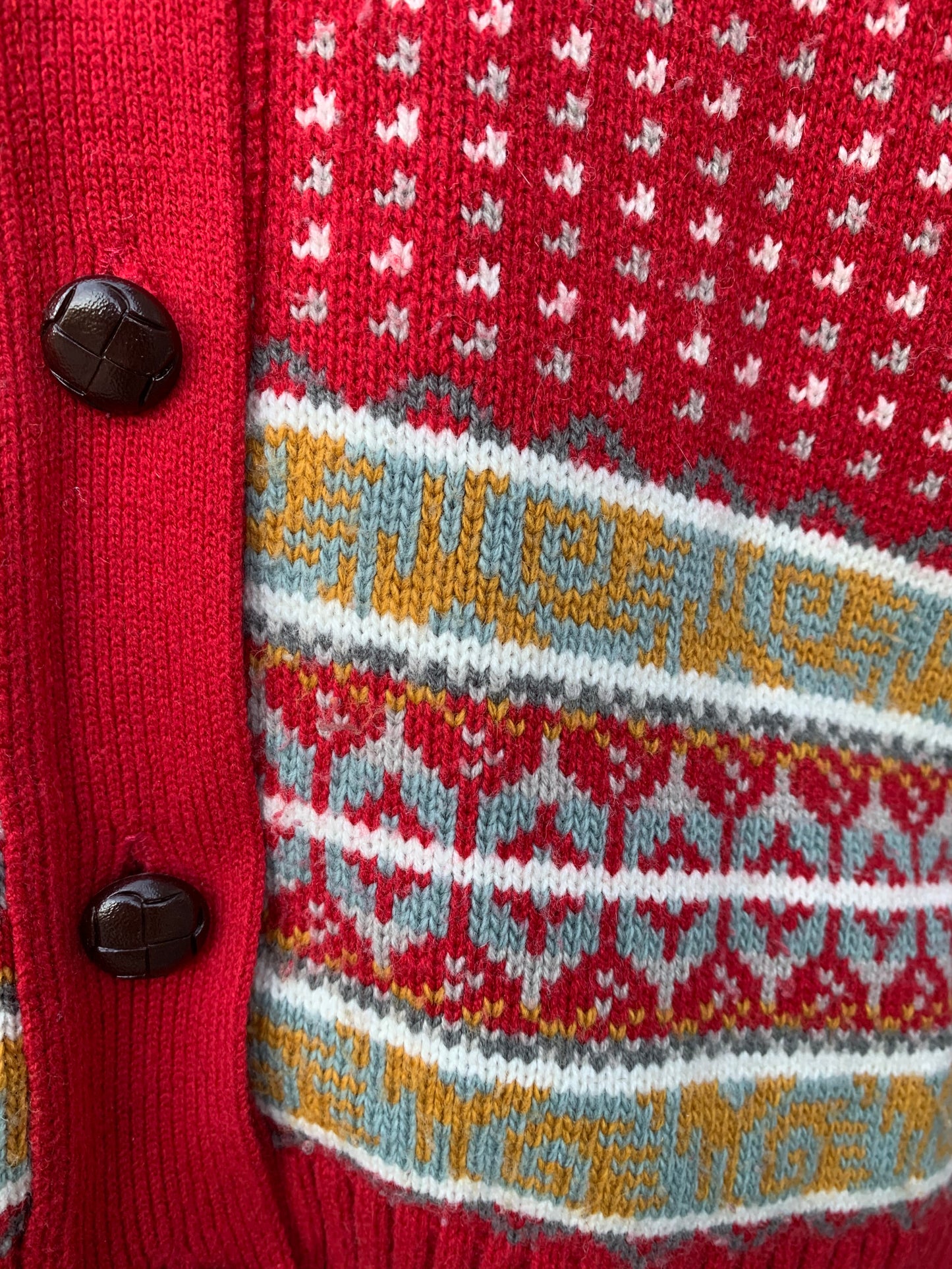 Red Norwegian cardigan  uk 14