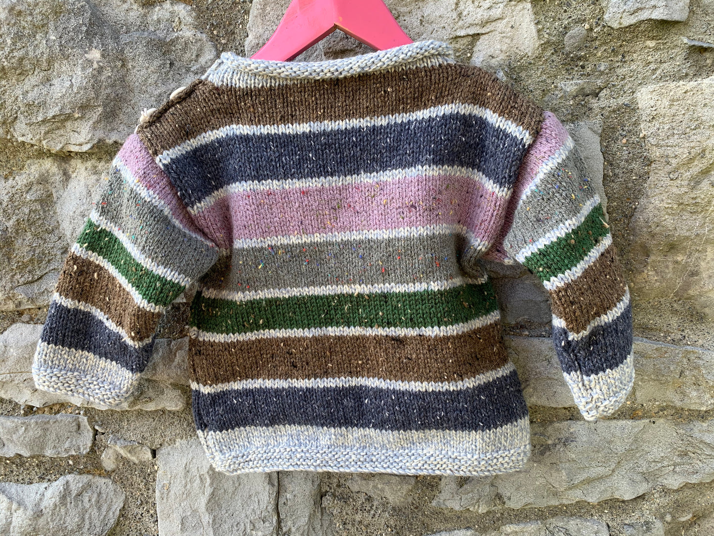 Pure wool stripy jumper