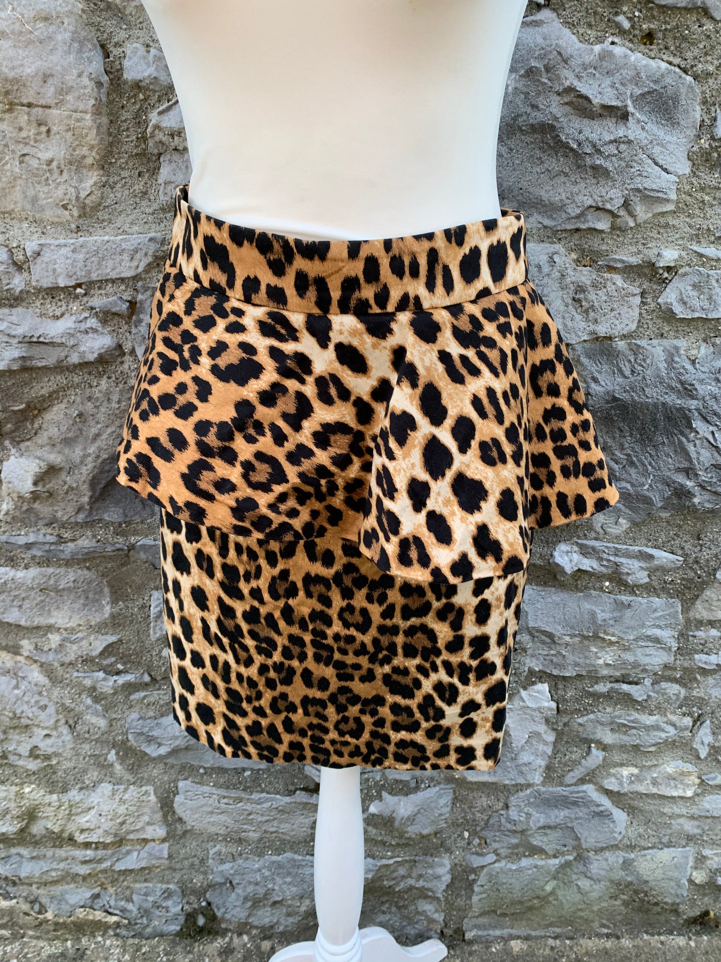 Leopard skirt   uk 12