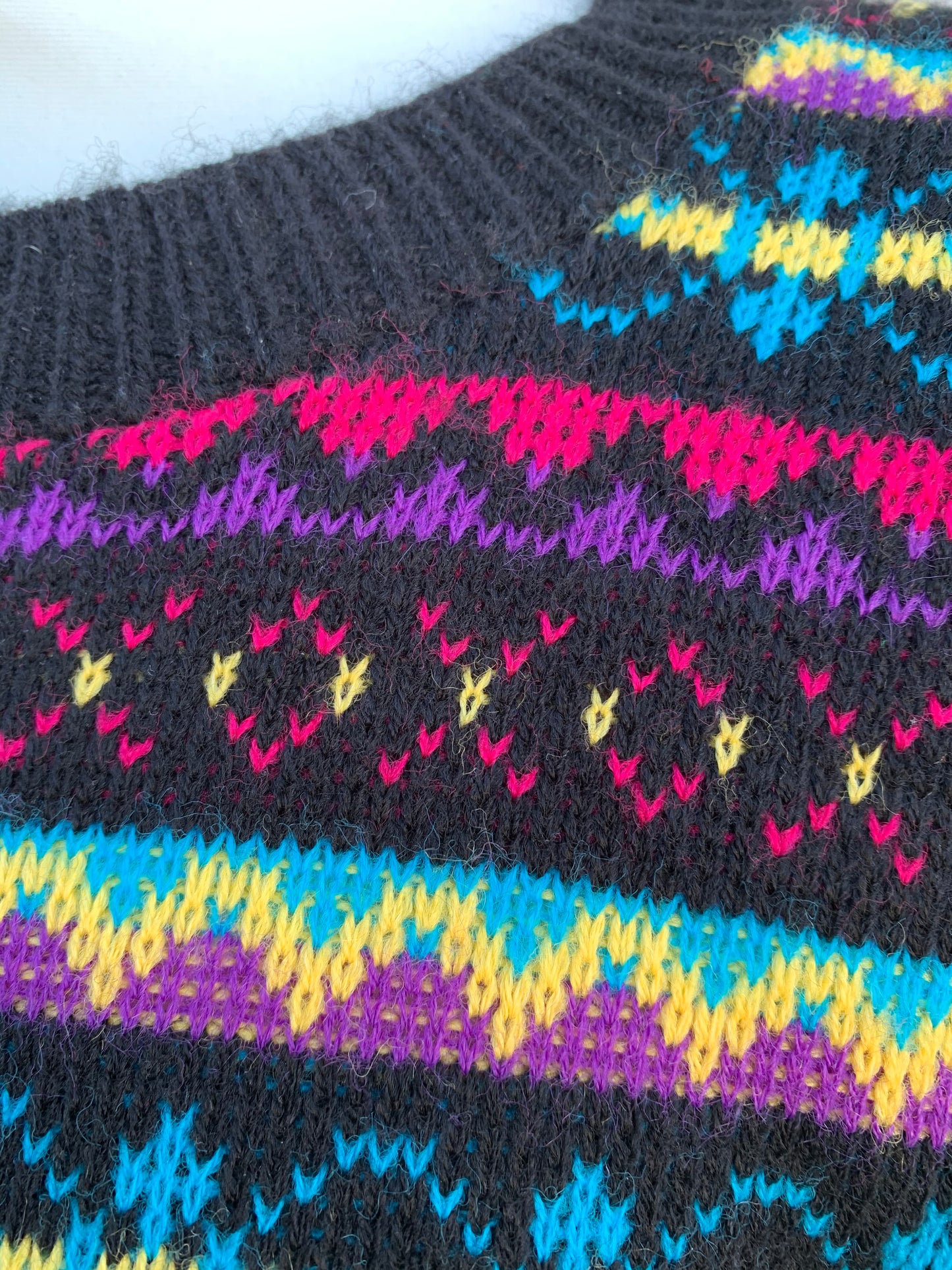 80s colourful geometric jumper  uk 8-10