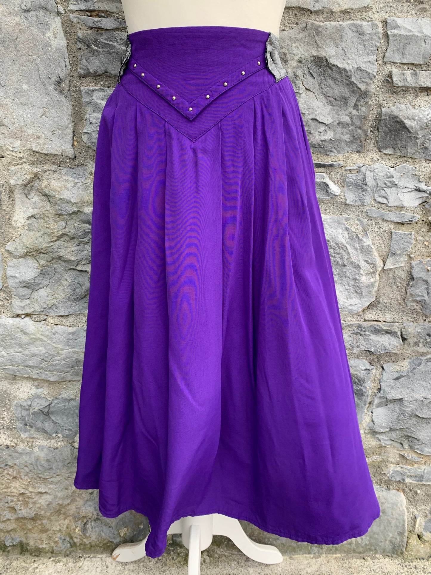 80s purple skirt   uk 6-8