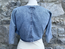 Load image into Gallery viewer, Mix Up denim cropped jacket   uk 8
