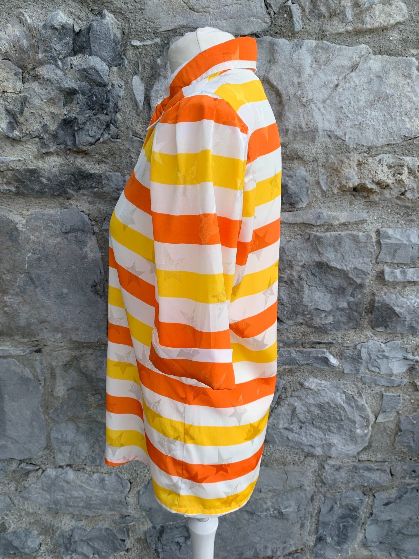 Yarell yellow&orange stripy shirt  uk 8-10