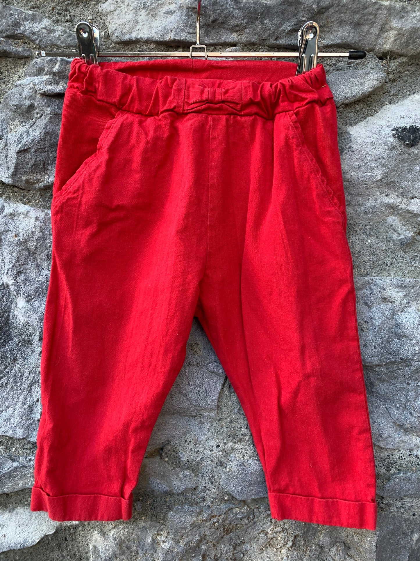 Red pants  9-12m (74-80cm)