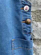 Load image into Gallery viewer, Short denim dungarees    2-3y (92-98cm)
