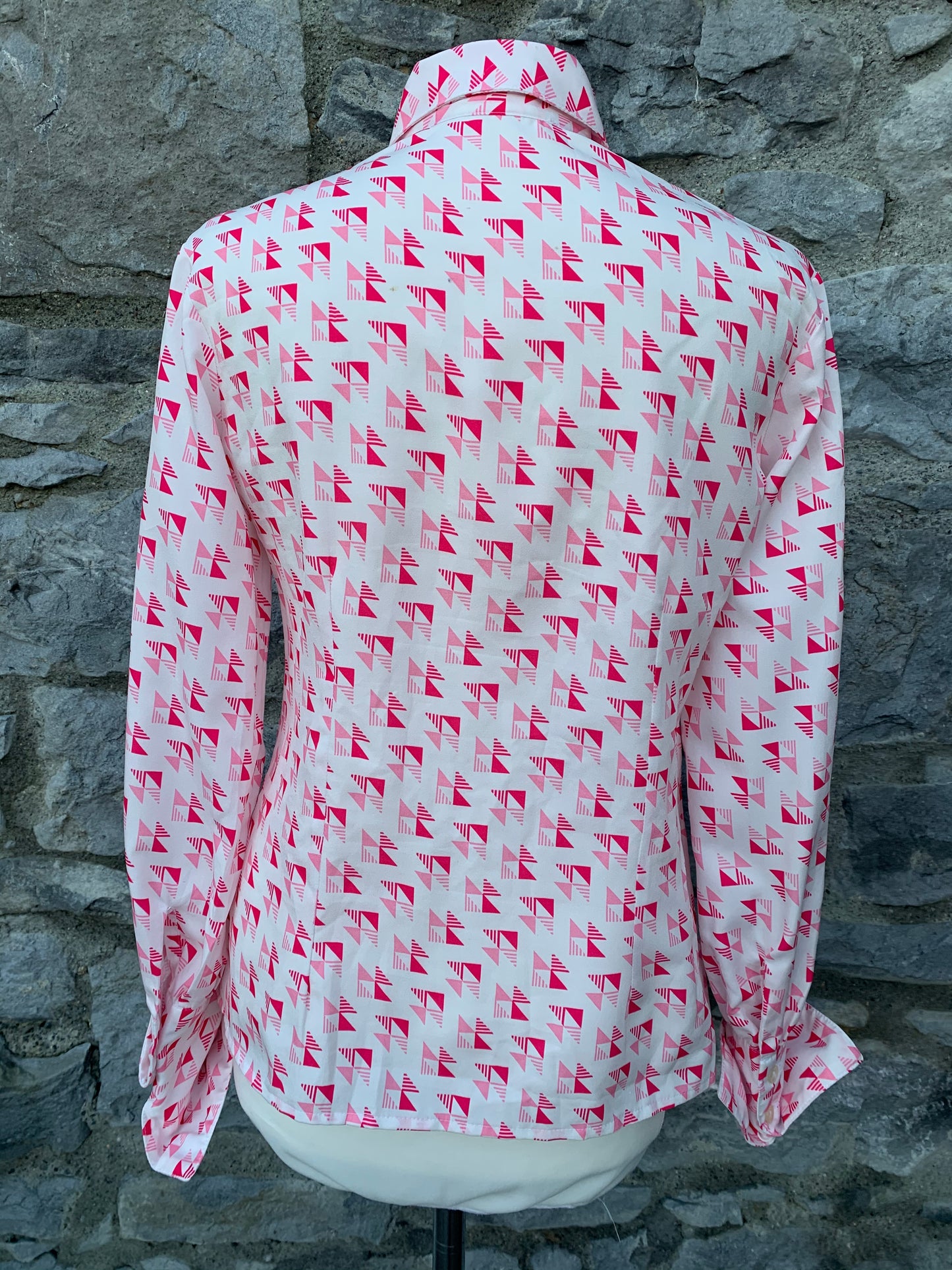 70s geometric shirt   uk 8-10