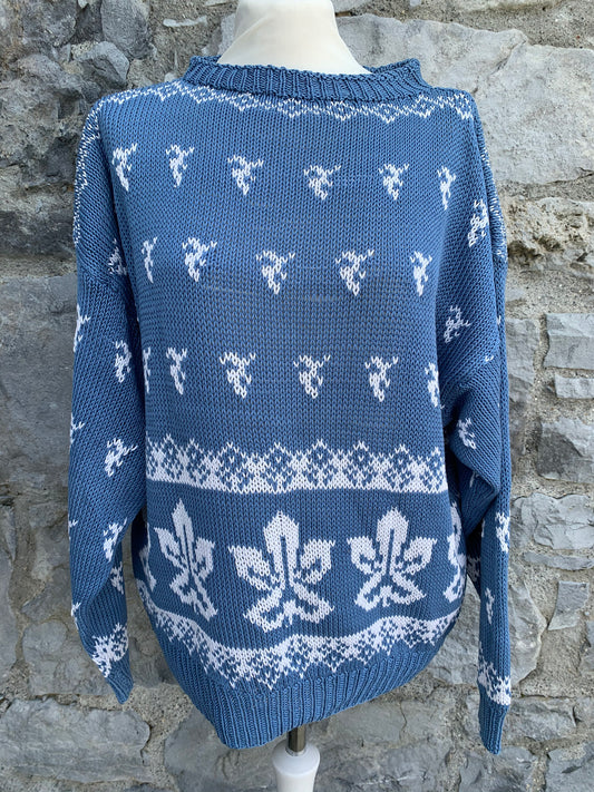 90s blue jumper   uk 14-16