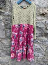 Load image into Gallery viewer, Two tone floral dress   6-7y (116-122cm)

