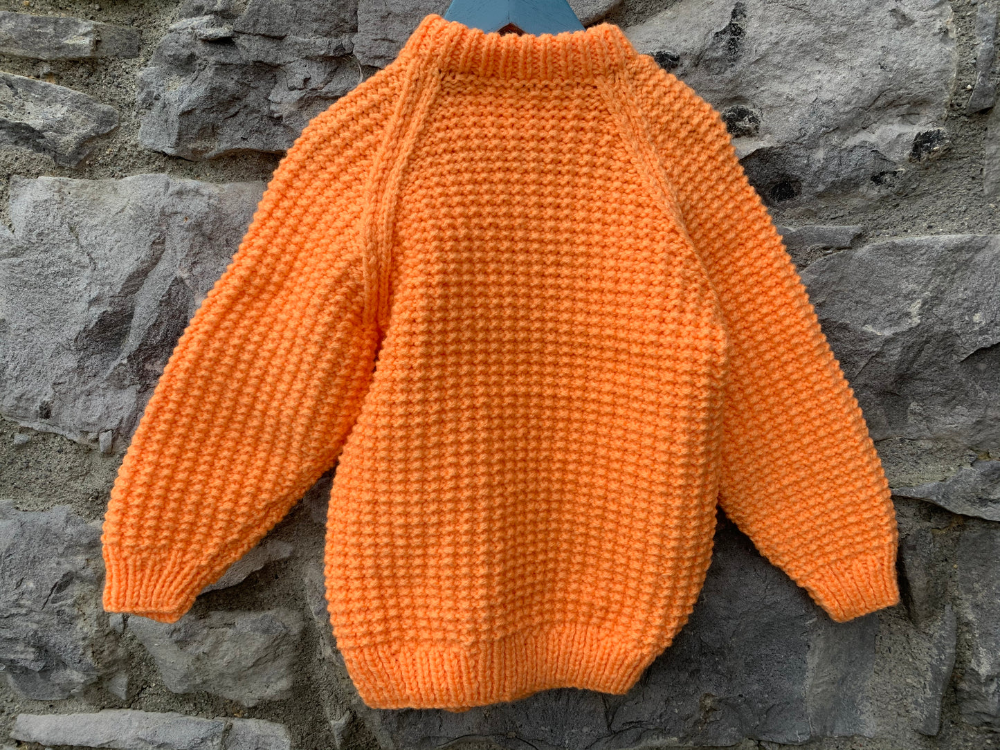 Peach Aran style jumper   5y (110cm)