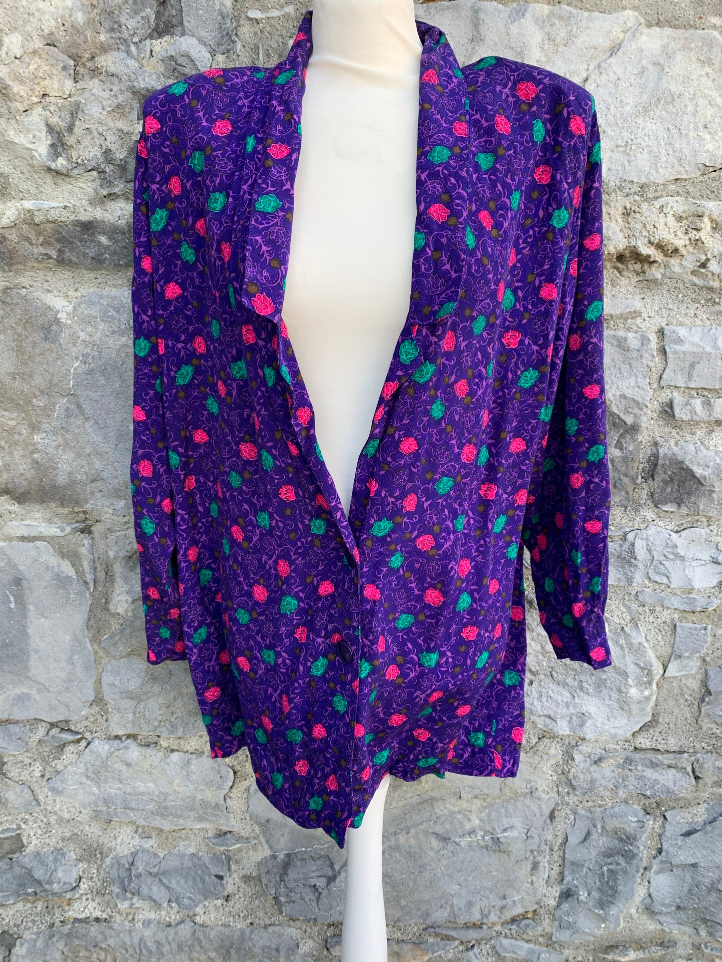 Clio purple floral blazer   uk 14-16