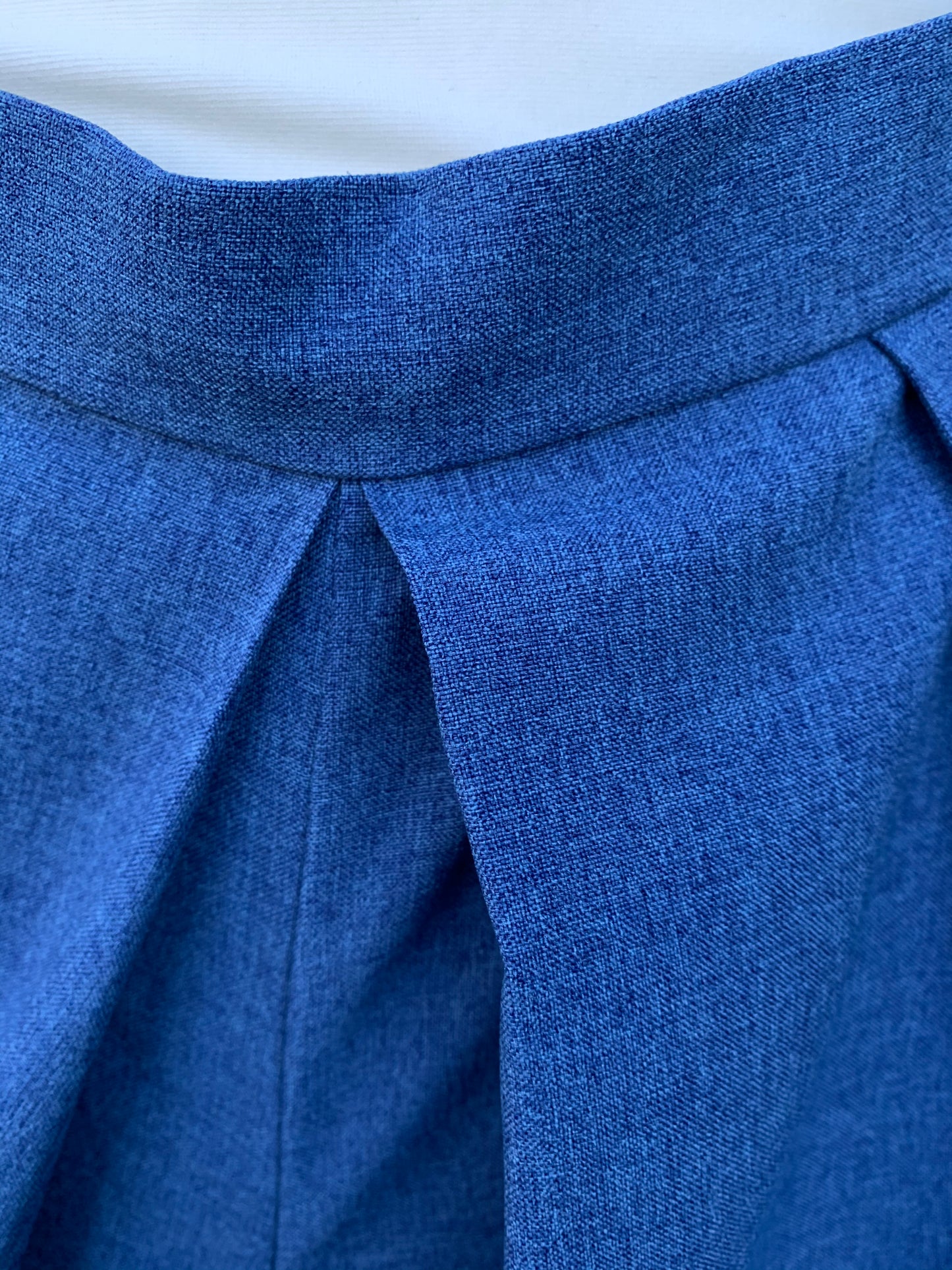 80s blue culottes   uk 8