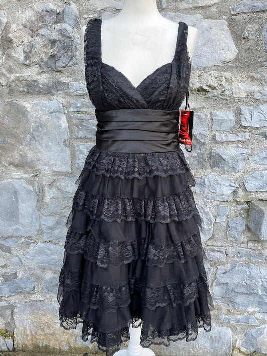 Black lace dress   uk 10