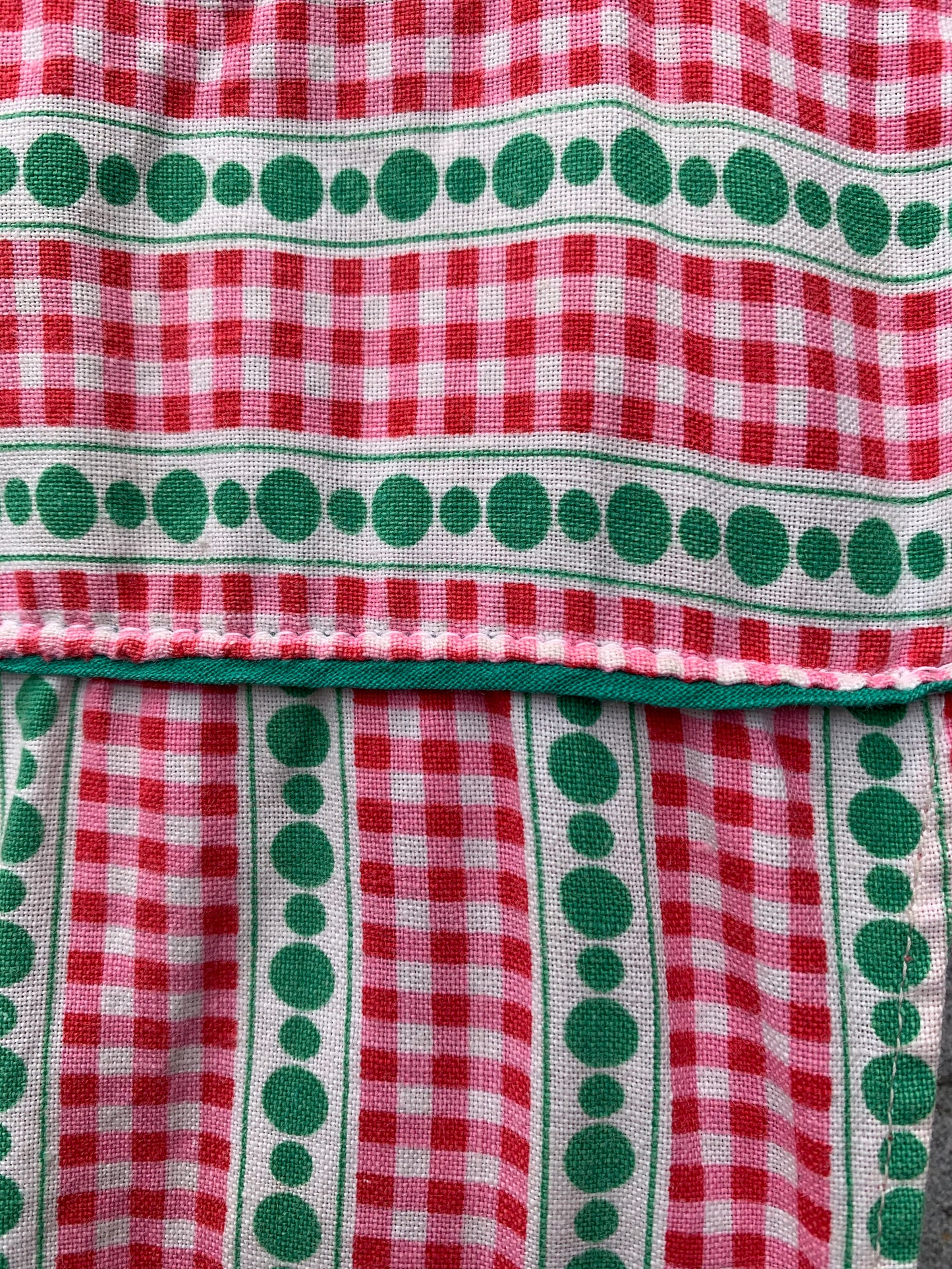 Red&green pinafore   3y (98cm)