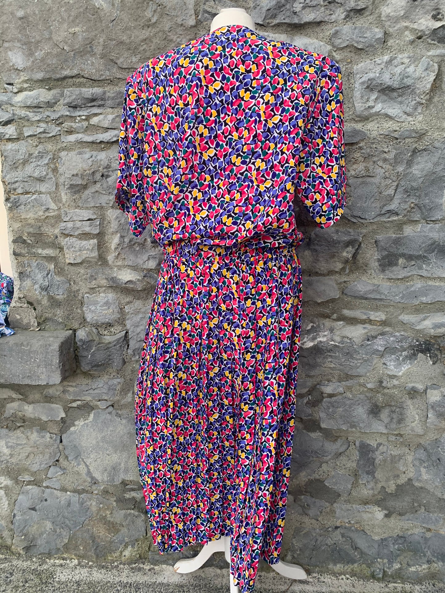 Liz Roberts 80s midi floral dress   uk 16