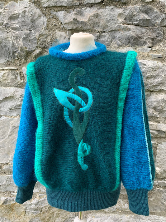 Blarney fluffy teal jumper