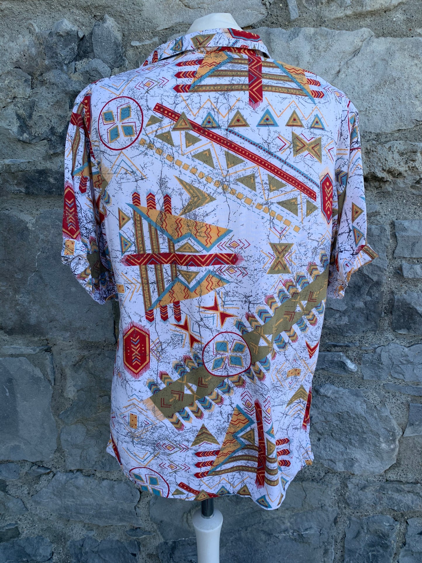 Gulins 80s abstract summer shirt   uk 12