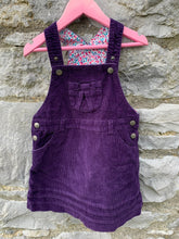 Load image into Gallery viewer, Purple cord pinafore    3-4y (98-104cm)
