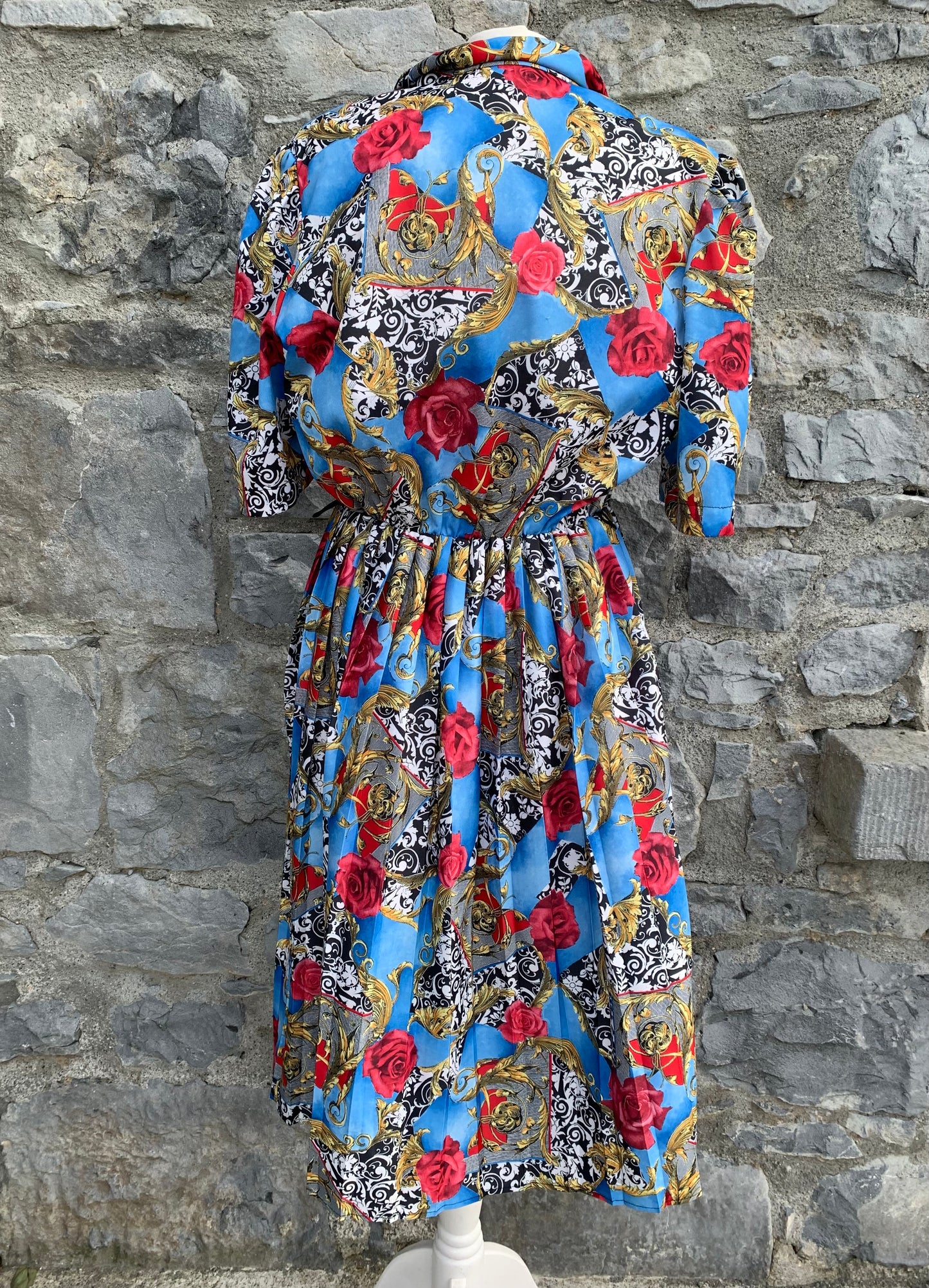 Amau 80s roses dress   uk 14-16