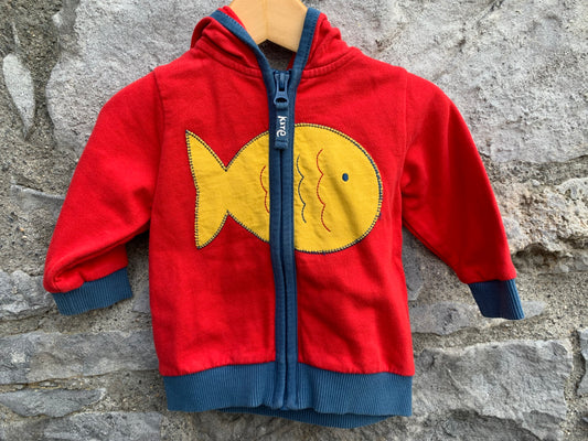 Fish hoodie  3-6m (62-68cm)