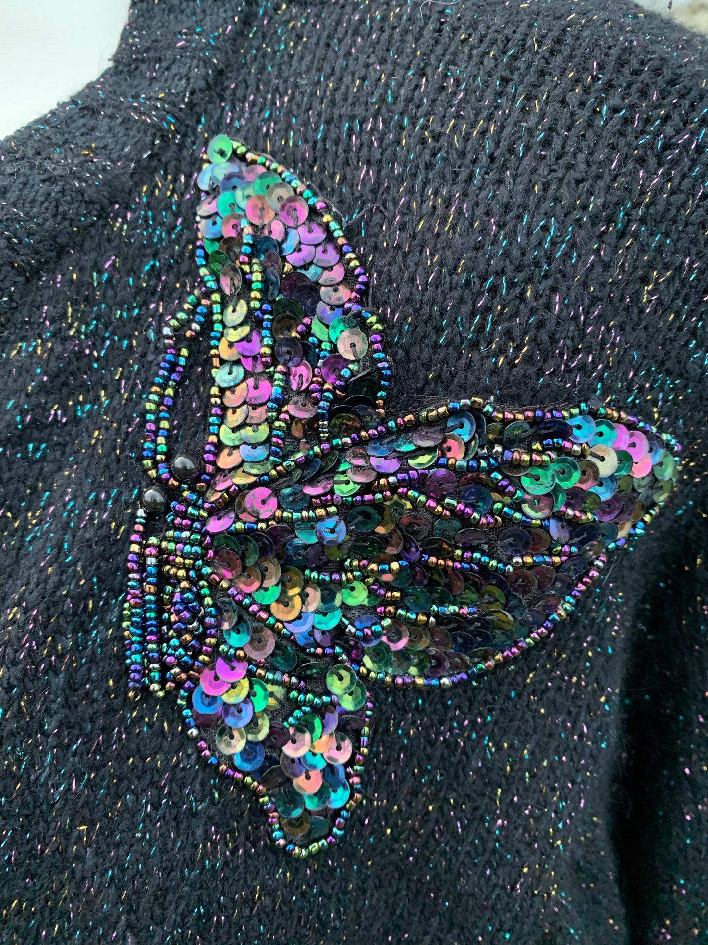 Sparkly cardigan with sequin butterflies   uk 12