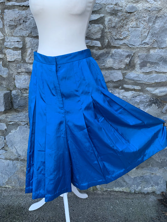 Shiny blue culottes   uk 12-14