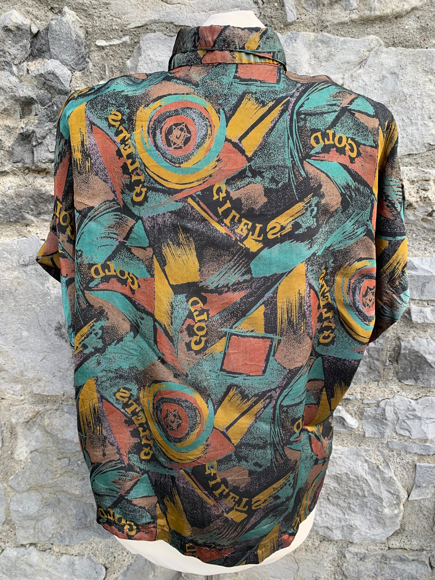 80s abstract shirt   uk 12