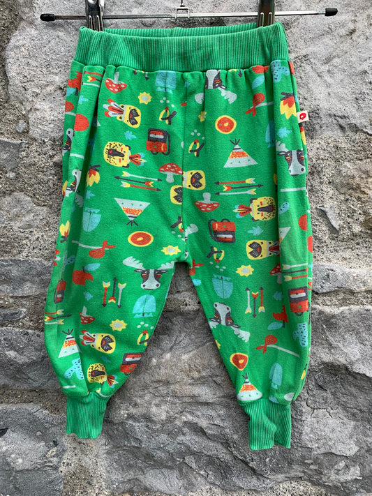 Green camping pants  12-18m (80-86cm)