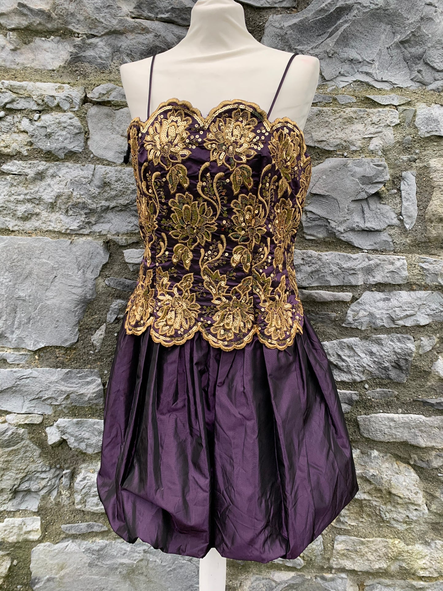 Purple 80s party dress   uk 12-14