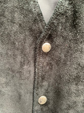 Load image into Gallery viewer, Black suede waistcoat  7-8y (122-128cm)

