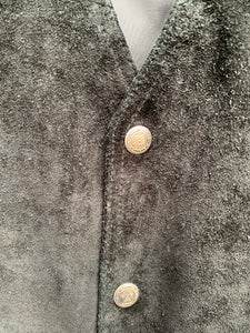 Black suede waistcoat  7-8y (122-128cm)