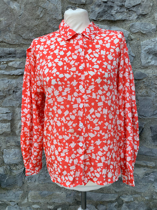 Jaeger orange&white blouse    uk 10