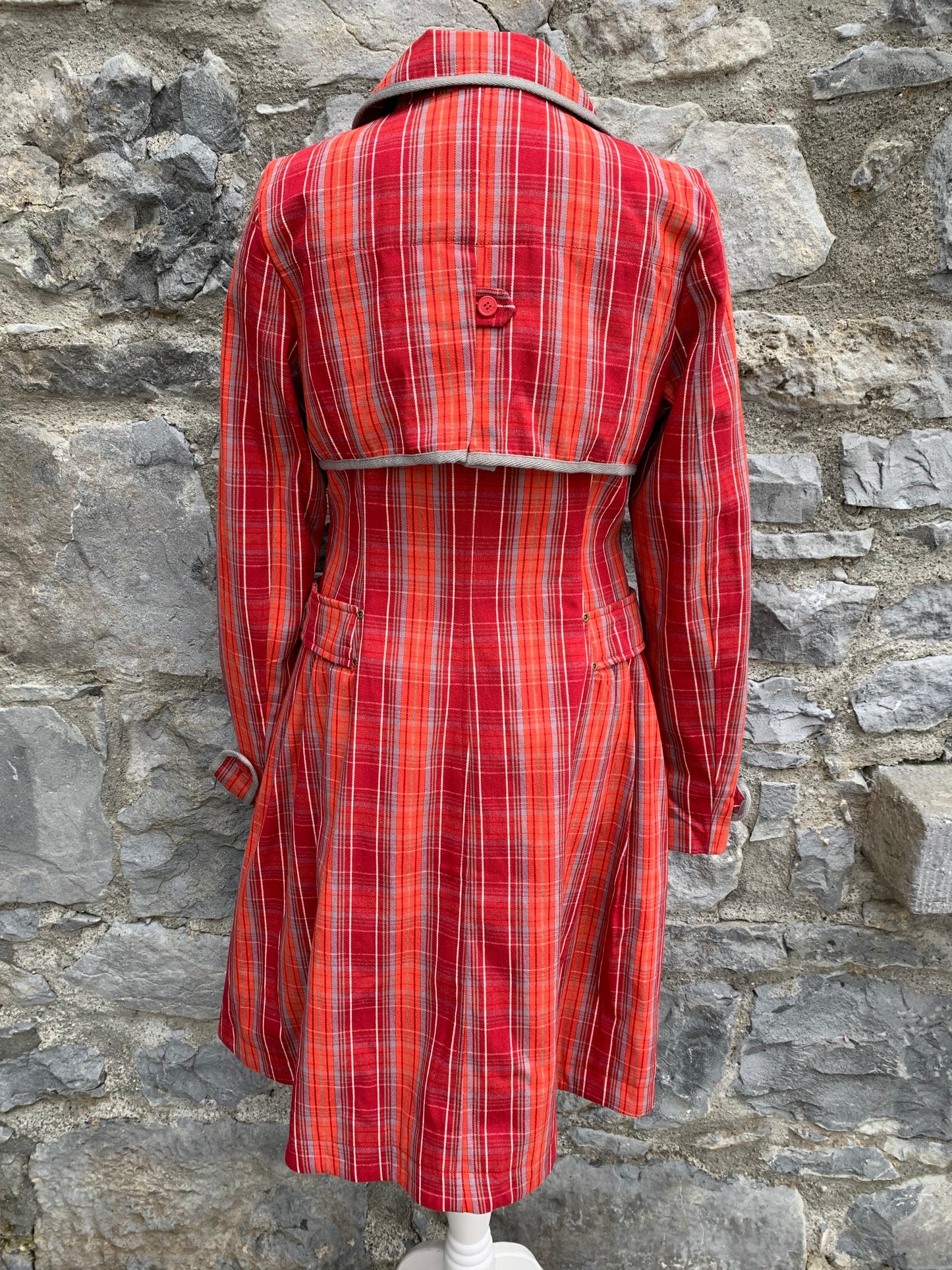 Red check coat  uk 10-12