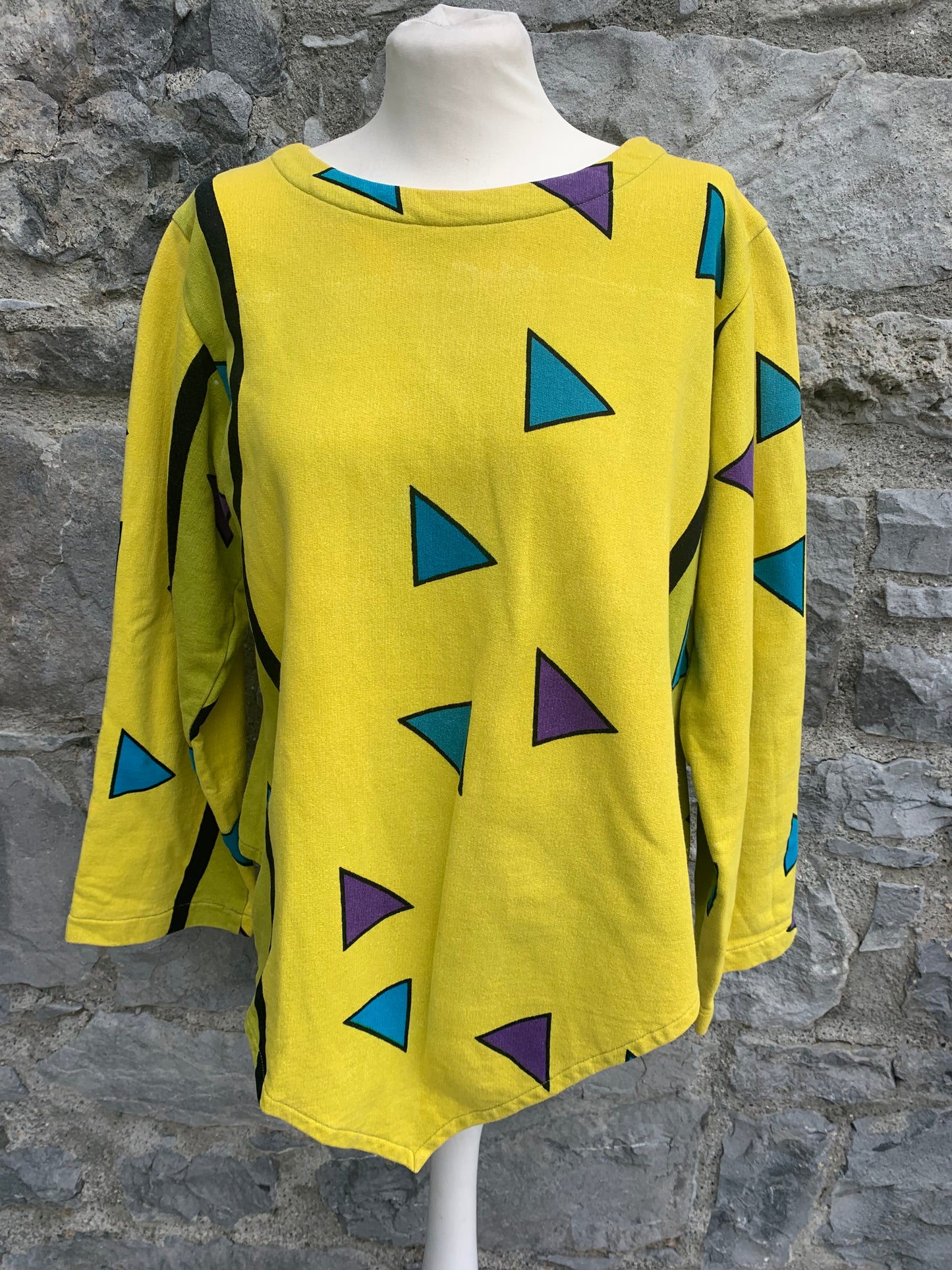 80s Avalon triangles asymmetrical sweatshirt  uk 12-14