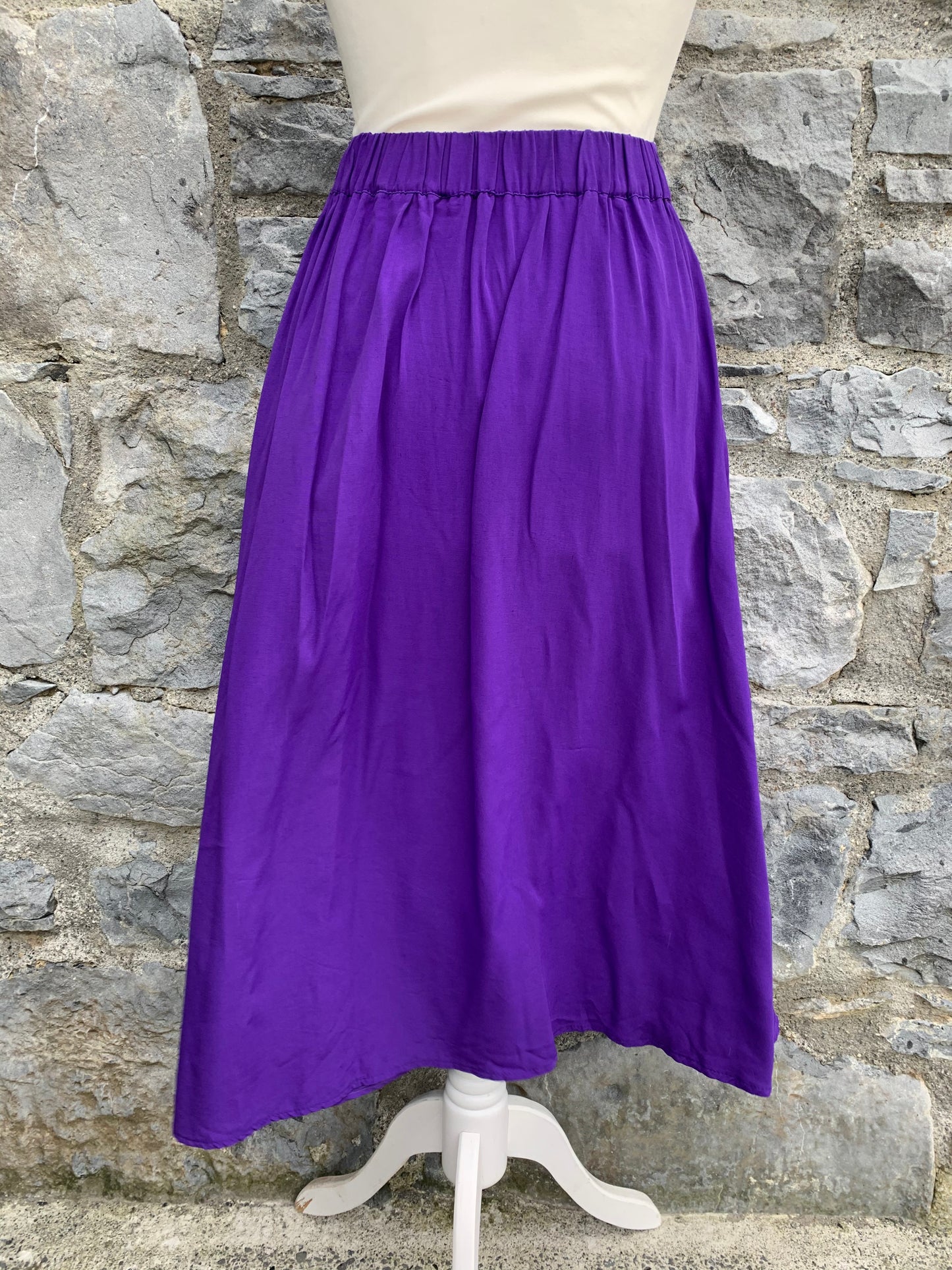 80s purple skirt   uk 6-8