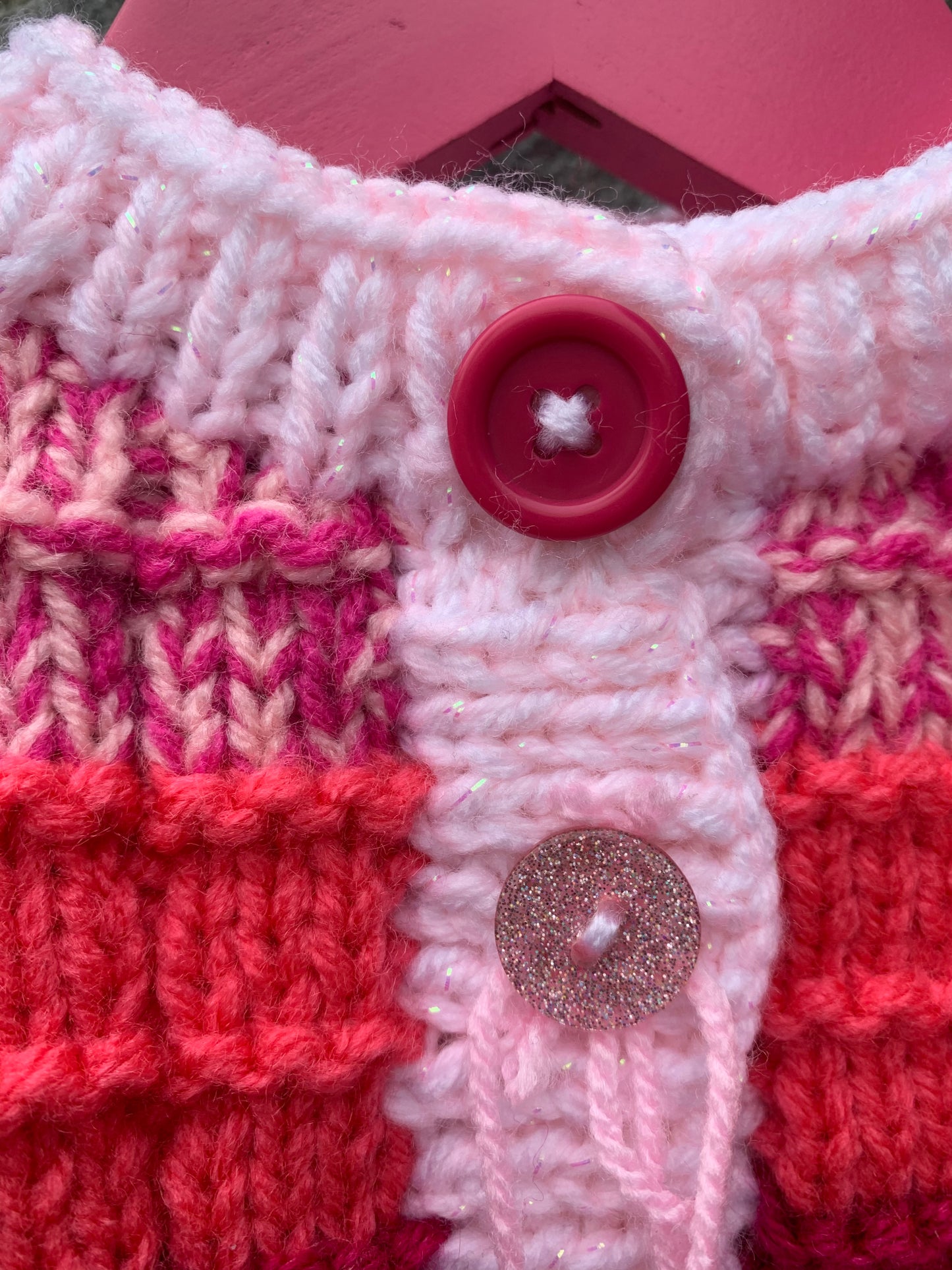 Pink glittery cardigan   6-9m (68-74cm)