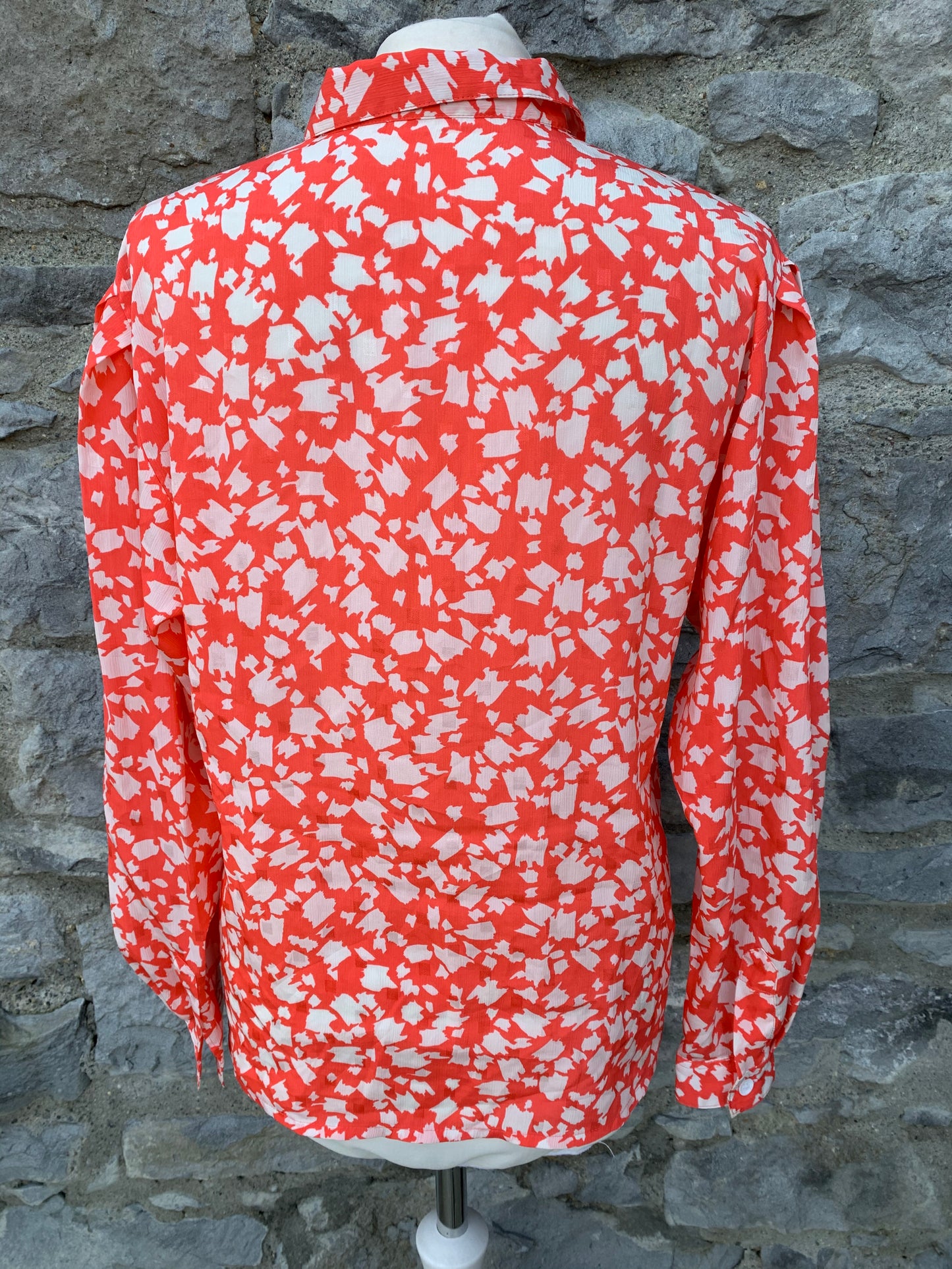 Jaeger orange&white blouse    uk 10