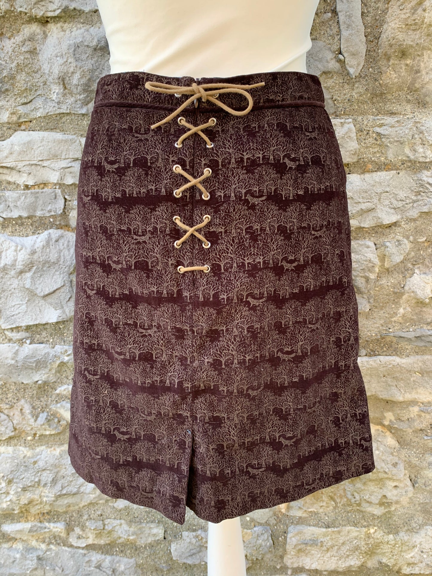 Forest cord skirt uk 8